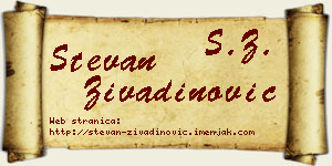 Stevan Živadinović vizit kartica